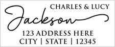 Personalized Couple Address Stamp with Family Name | Custom Self-Inking Stamp