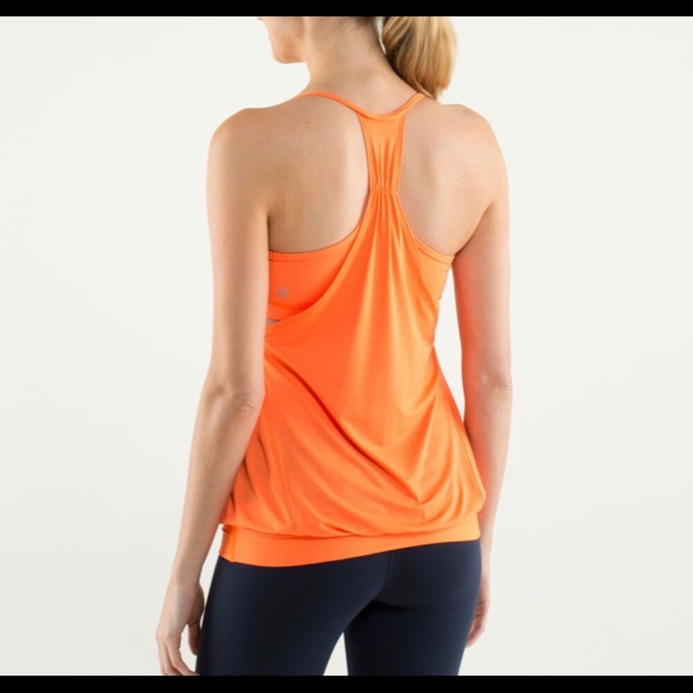 Original Lululemon No Limits solid orange tank to - image 3