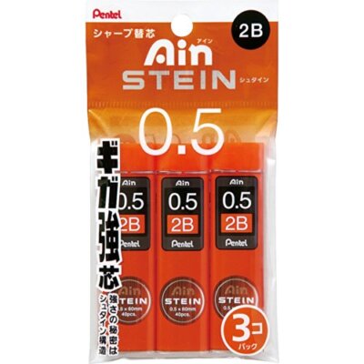 Pentel Mechanical Pencil Lead Ain Stein 2B XC2752B-3P 40Pcs ×3 Pack Japan 
