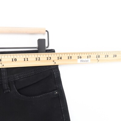 DL1961 Coco Curvy Straight Jeans Womens 25 Black 4 Way Stretch Zip