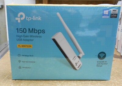 TP-Link TL-WN722N Ver 3.8 150Mbps Wifi High Gain Wireless USB Adapter Wi-Fi