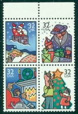 SCOTT # 3108-3111 BLOCK OF 4, FAMILY CHRISTMAS, MINT, OG, NH, GREAT PRICE!