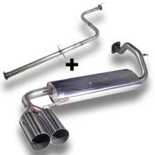 Sportauspuff Racinganlage ab Kat 2x90 uneingerollt für Honda CRX 2 1.6l Bj 88-91