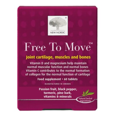 Neu Nordic Free to Move 60 Tabletten Nahrungsergänzungsmittel (BBD 05-26)