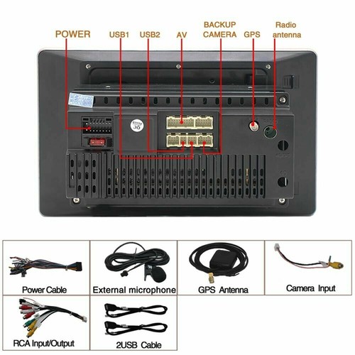 Radio estéreo para automóvil doble 2 DIN giratoria Android 11 10.1"" pantalla táctil GPS Wifi - Imagen 12 de 12