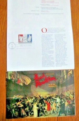 FRENCH  REVOLUTION #C120 1989 FIRST DAY CEREMONY FOLDER
