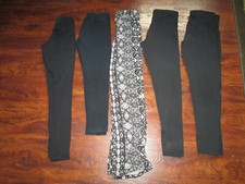 Lot of 5 Girls Leggings, Capri, Assorted Brands, Size 10, GUC