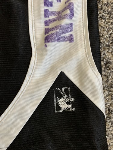 Vintage Champion Northwestern Wildcats Shorts Mens Sz L Black Basketball Pockets - Picture 4 of 7