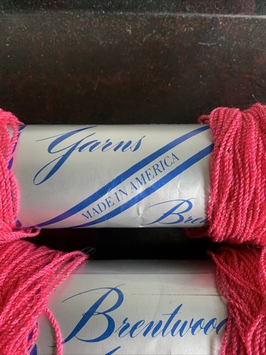 Hilos Brentwood Brenetta de colección 3 madejas rosa dedo 300 yardas ea lana/rayón - Imagen 3 de 6
