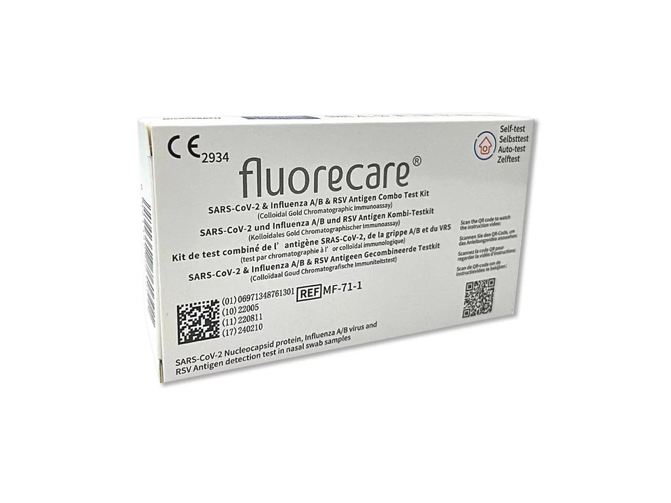 SHENZHEN MICROPROFIT BIOTECH 12x Fluorecare 4in1 Antigen Laien Schnelltest RSV+Corona+ Influenza A+B (Grippe)
