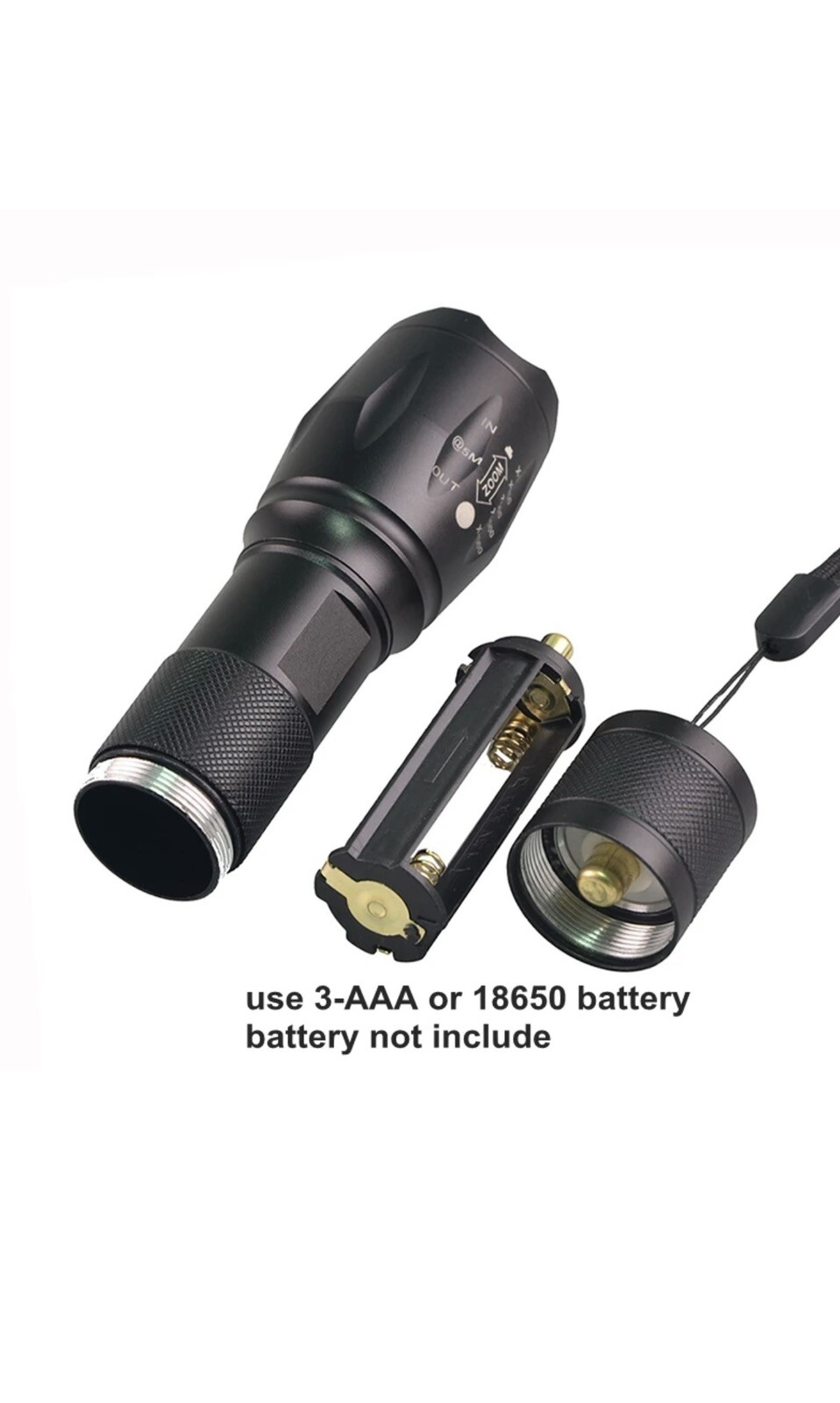 Super Bright Tactical Military LED Flashlight flash light 2000 Lumen 10000 LUX! - Picture 5 of 10