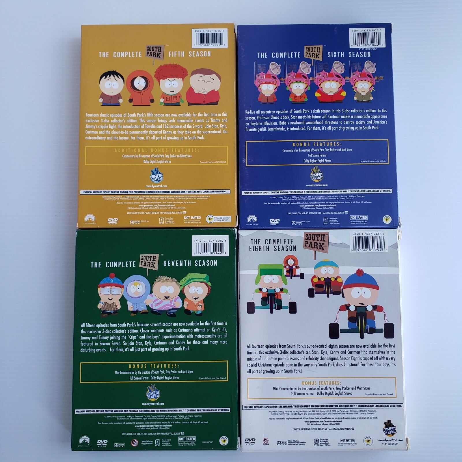 South Park - DVD's - LOT of Seasons 1 2 9 11 Plus Extras B51