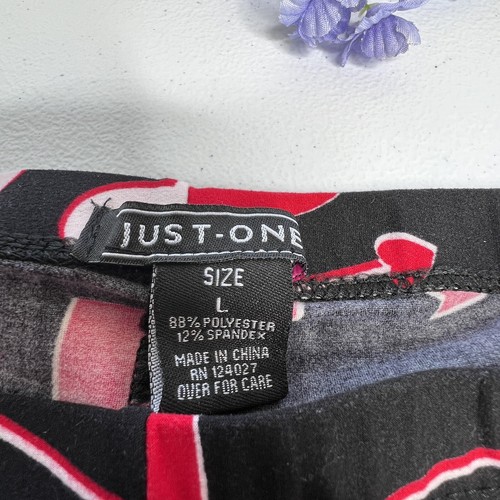 Just One Love Girls Leggings Black With Hearts Size Large - Picture 2 of 6