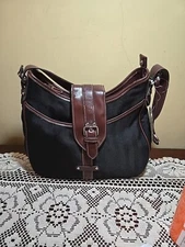 Etienne Aigner Weekender III Collection Black Brown Shoulder Bag Purse 28860 NWT