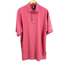 FootJoy Golf Polo Pink Diamond Quick Dry Performance Fabric Mens Large