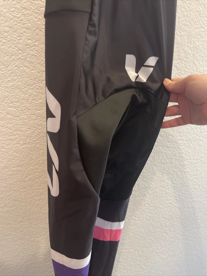 Medias con tirantes LIV negras/blancas/rosas con correa de malla acolchada talla M Foto 4 de 4