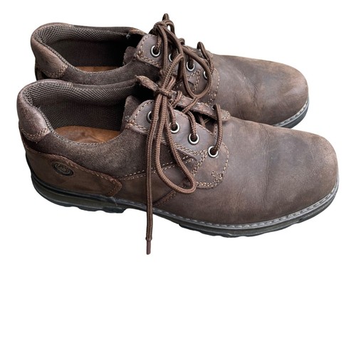 Nunn Bush Men's Brown Leather Plain Toe Oxford Casual Shoes Size 8.5 Memory Foam - 第 5/7 張圖片