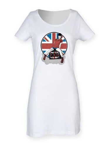 Abito Union Jack Da Donna Rosso, Bianco E Blu Union Jack Flag Classic Bodycon Dress Icone Musicali Anni 90 Brit Pop Ve Day Costume Da Incoronazione Del Re - Foto 7