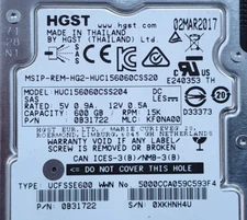 HGST HUC156060CSS204 600GB 15K 12Gbps 2.5'' SAS Hard Disk Drive HDD | No Tray