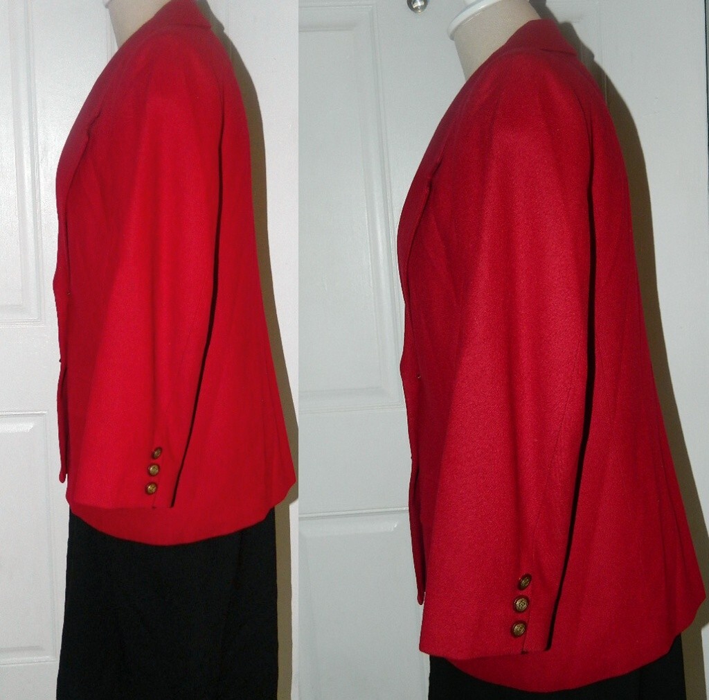 Vintage Dark Red Wool Jacket Pendleton Petite Siz… - image 3