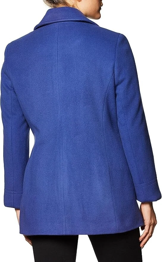 Chaquetón clásico azul real de negocios Calvin Klein para mujer de doble botonadura talla 4 Foto 2 de 3
