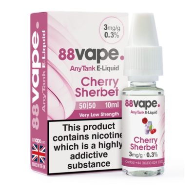88 Vape E-Liquid 3mg 6mg 11mg 16mg Nicotine Any Pen 10m Vape Juice Pack Of  10