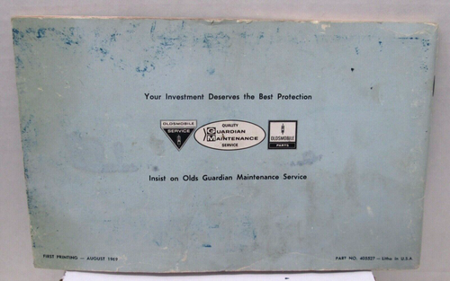 1970 Oldsmobile Vista Cruiser Wagon Owners Manual, Warranty & Consumer Info - Picture 2 of 3
