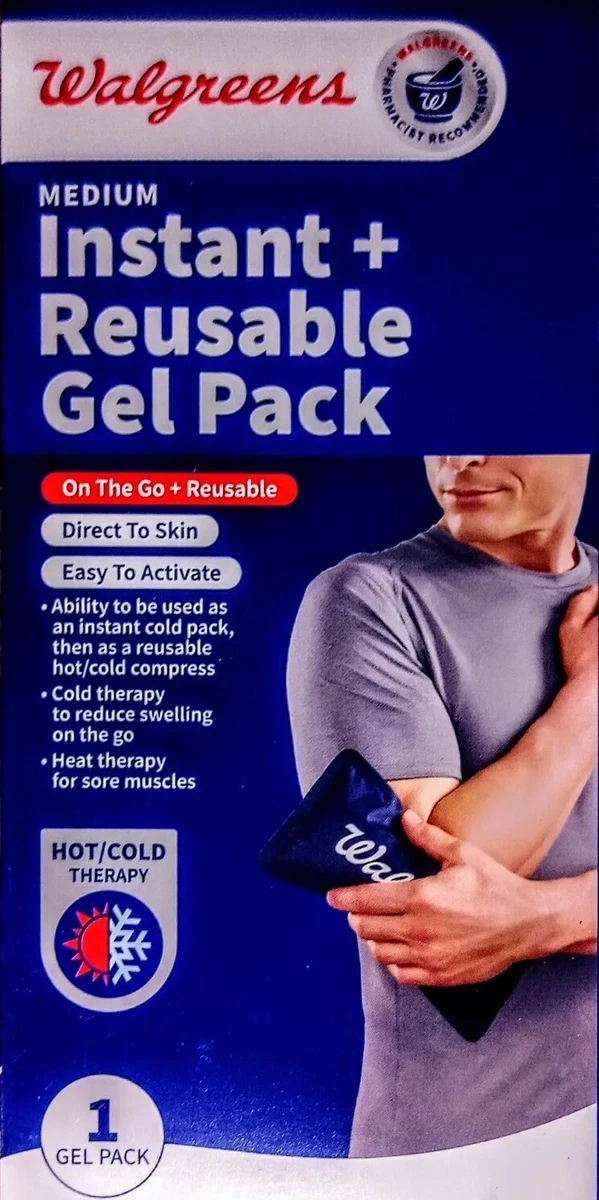 Instant Cold & Heat Pack. Reusable, Gel, Twist & Shake To Activate!