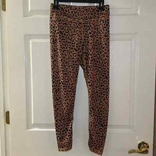 Unbranded Women  s Leopard Print Mid Rise Leggings Size Medium