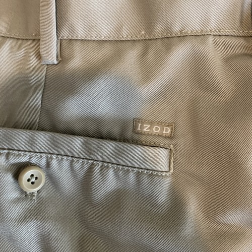 IZOD Men's Big and Tall Performance Stretch Flat Front Khaki Pant Sz 44x34 - Picture 4 of 4