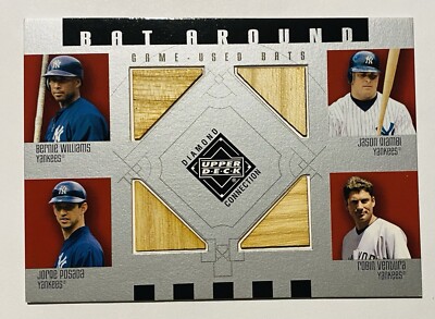 2002 Diamond Connection Bat Around Bernie Williams Giambi Posada Ventura Yankees