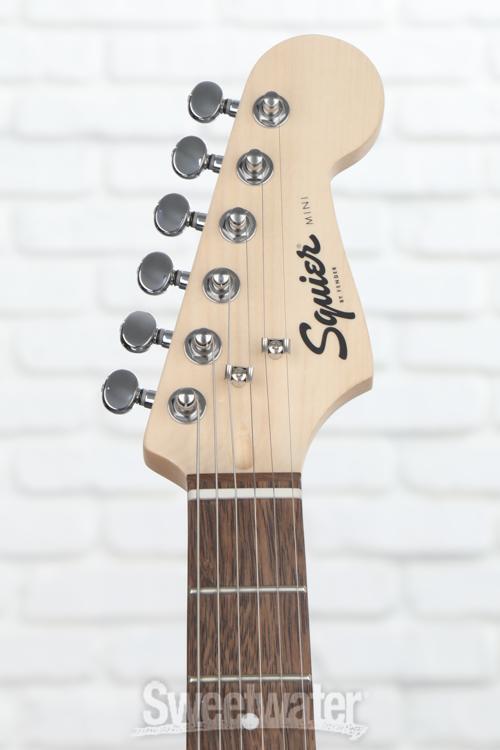 Squier Mini Strat Electric Guitar- Shell Pink with Laurel Squier Mini Strat Electric Guitar- Shell Pink with Laurel