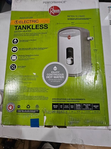 Rheem RETEX-13 Tankless Water Heater/Boiler - Gray