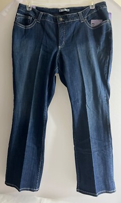 Lee Jean Woman Size 24W Ultra Stretch Slender Low Waist Barely Bootcut 5-Pocket