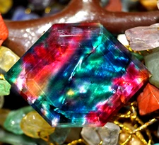 41.85 Ct Natural Fancy Ammolite Opal -Like Organic Doublet Rare Loose Gemstone