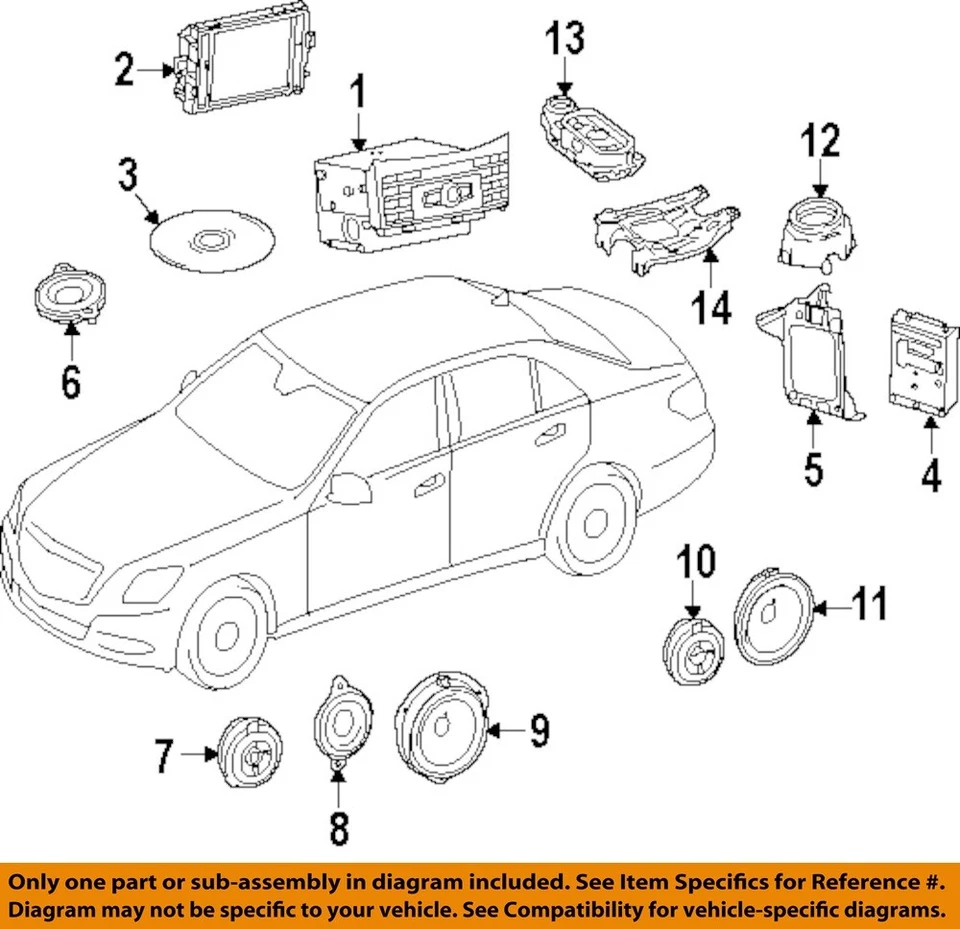 12 14 Mercedes CLS550 OEM 2129004407 tiene pantalla de información de desgaste funciona Foto 3 de 4