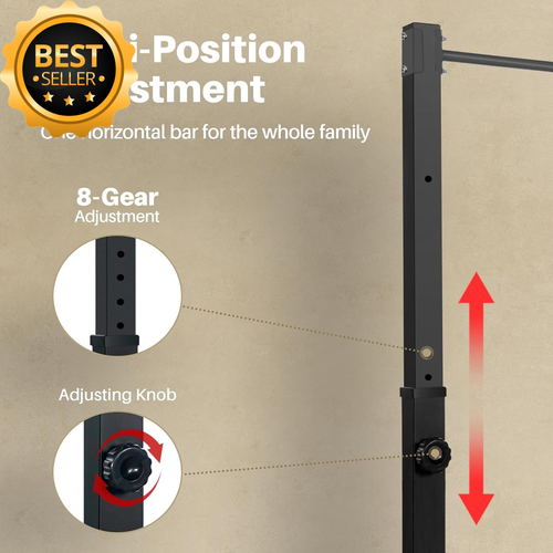 Pull Up Station, Power Tower Portable Pull Up Bar for Home Gym, 330LBS Capacity - Picture 5 of 12