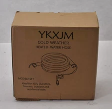 YKXJM 15' Cold Weather Heated Water Hose Self Regulating w Thermostat Blue