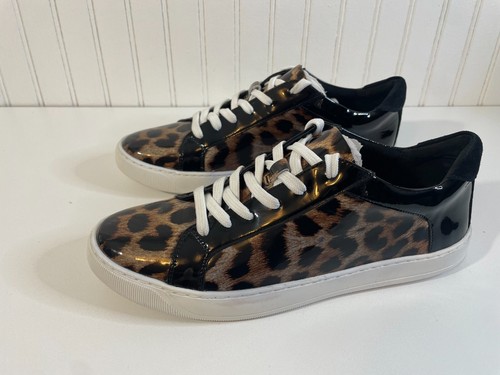 Vaneli Sport Sneaker Gr. 9 N Colter Camel Leopardenmuster Lack Schnürer