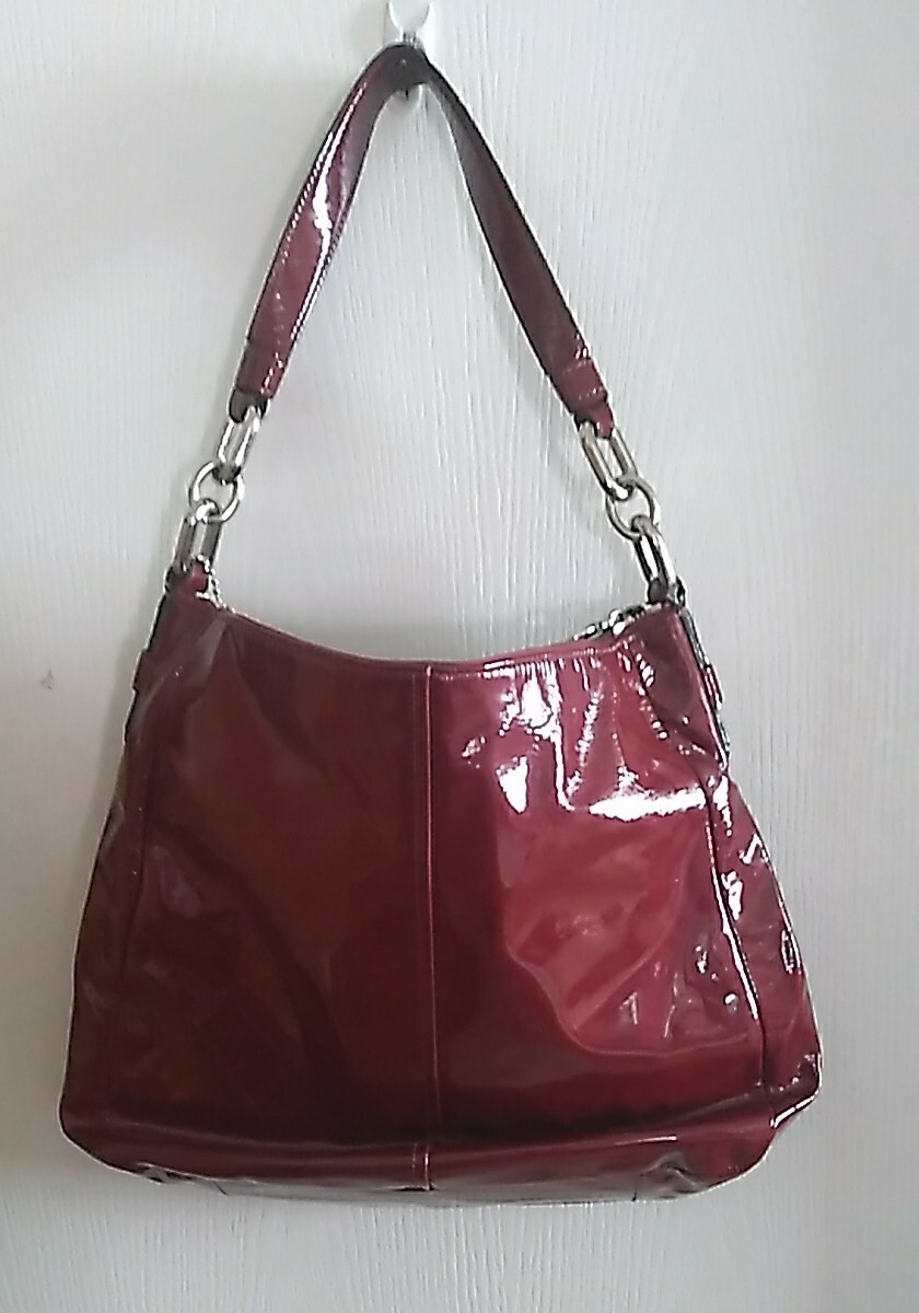 Coach Red Patent Leather Purse, D1193-17861, Pre-owned | eBay