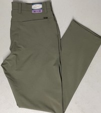 GREG NORMAN Men's Ultimate 5 Pocket ML75 Pants GREEN Stretch 30x29 Golf Performa