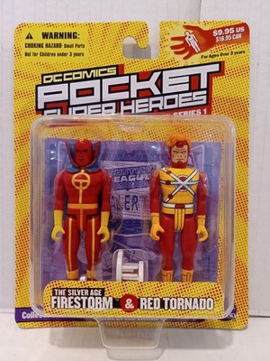 DC COMICS POCKET SUPER HEROES - FIRESTORM & RED TORNADO - SERIES 1 - NEW MINT