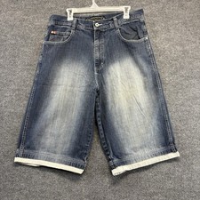South Pole Shorts Men 36 Baggy Skater Hip Hop Dark Wash Denim Jorts