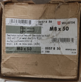 Würth Sechskantschraube M8 × 50 INFO ca. 83 Stck.