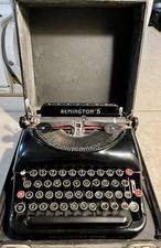 Remington Rand 5 Portable Typewriter Vintage/Antique C. 1938 Working Smooth Keys thumbnail