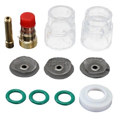 11/Set WIG-Brenner-Kit Torch WIG-Schweißen 2,4 mm Stubby-Gaslinse für WP-17