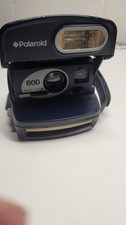 Vintage Polaroid 600 Instant Camera - Blue - Works Great w/ Flash, Easy To Use 