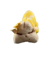 Vintage 8" Eden MUSICAL WHITE YELLOW COW HEAD MOVES EEIEEIOO plush stuffed