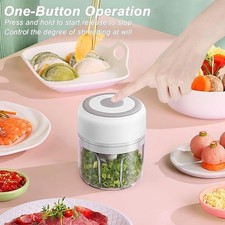 Mini Food Chopper Electric Processor Blender Glass Mixer Garlic Spices Grinder