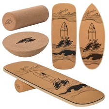 F2 Kork Balance Boards mit Korkrolle + Kork Halbkugel - Modell wählbar